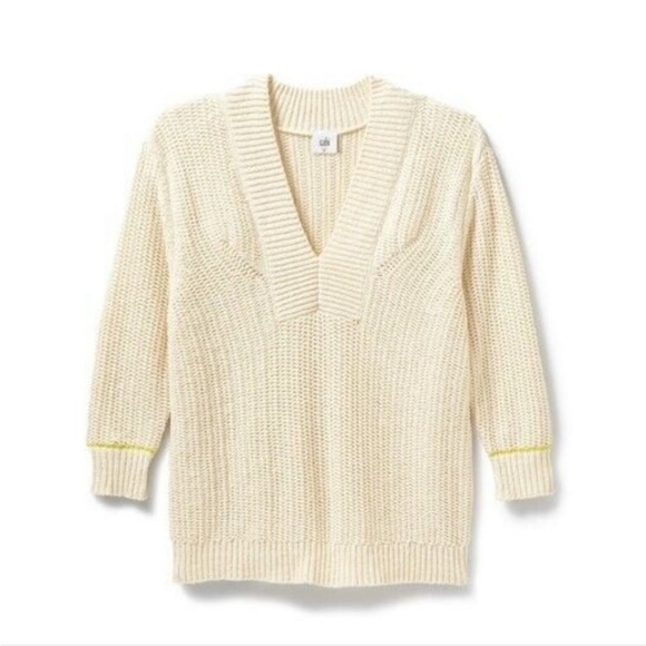 CAbi Croquet Pullover V-Neck Sweater - Picture 1 of 9